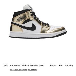Metal gold mid Jordan’s